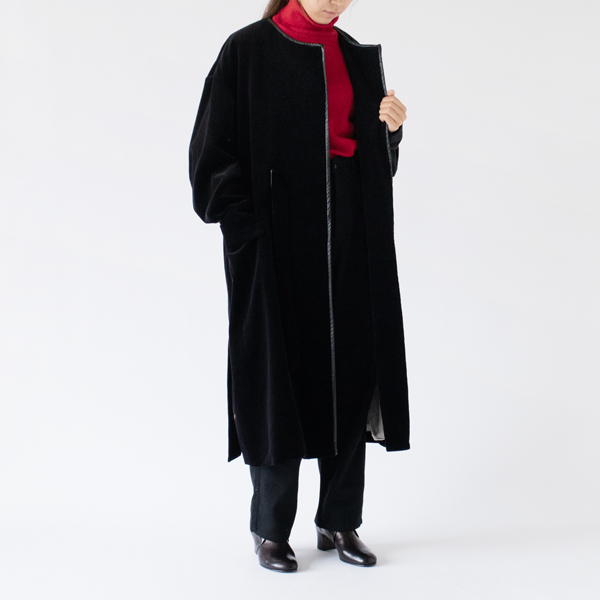 高級感のあるオーガニックコットンコーデュロイ(モデル身長:163cm) 高級感のあるオーガニックコットンコーデュロイ(モデル身長:163cm)