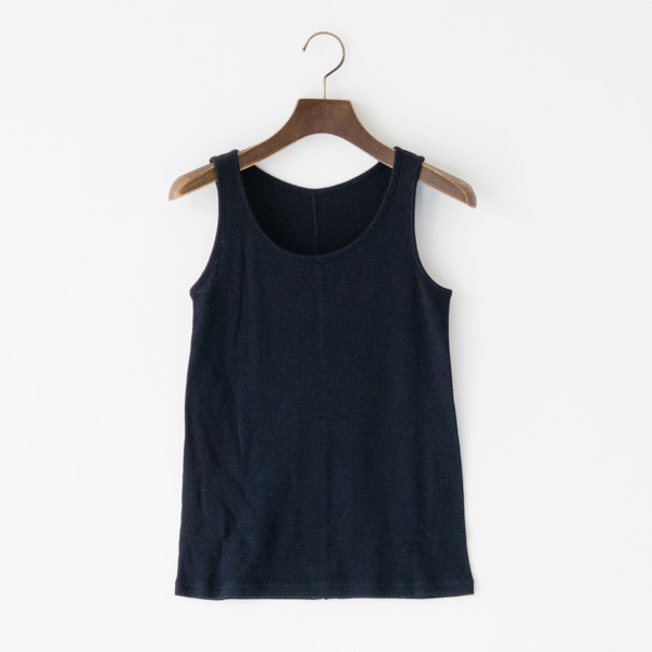 ソフトウールテレコ タンクトップ(NAVY)