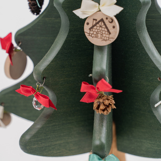 Oak Village オークヴィレッジ クリスマス オルゴール ツリー プチ オルゴールツリー・プチ（グリーン）｜[飛騨の家具]オークヴィレッジ