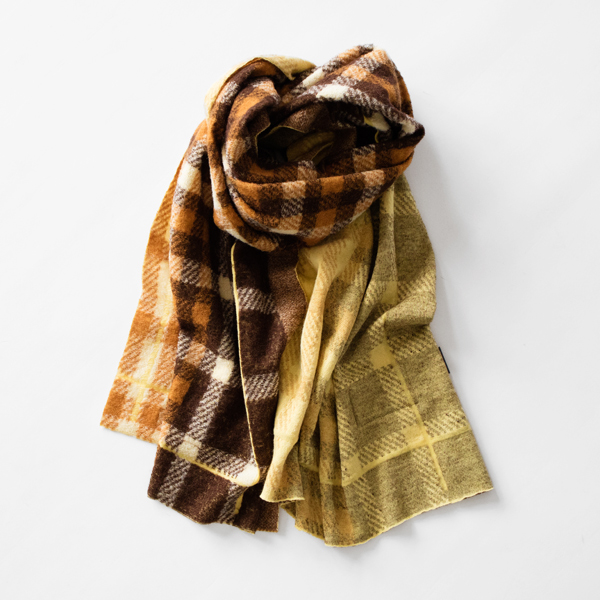 コットンウールストール gift(BROWN)
