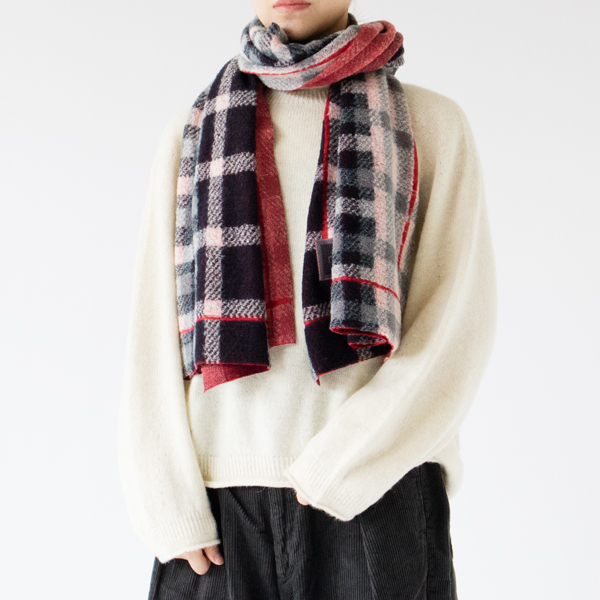 コットンウールストール gift(GRAY)