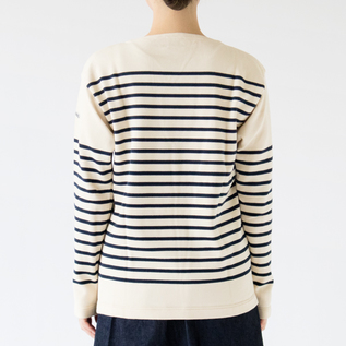 Noble ボーダーカットソー NOBLE（ノーブル） tシャツ Tシャツ スクエアネックボーダーTOPS