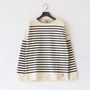 UNISEX LONG SLEEVE STRIPES T-SHIRT  BONAPARTE ECRU MARINE