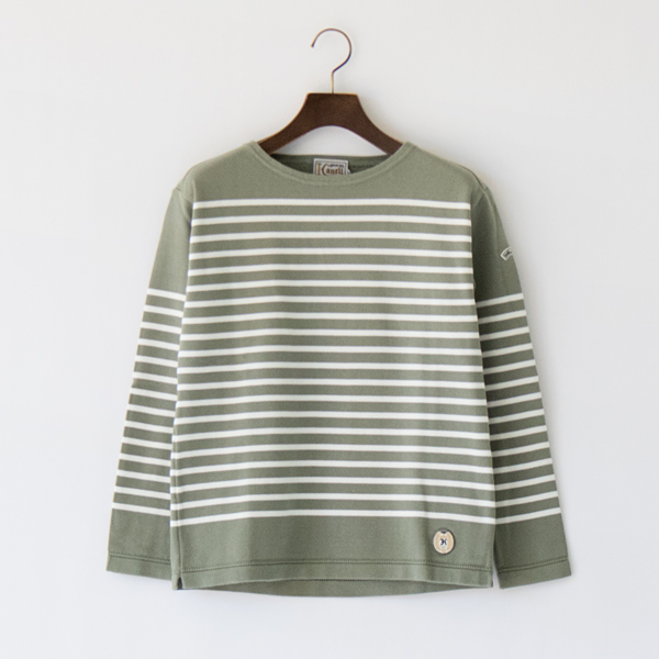 ユニセックス ボーダーカットソー BONAPARTE MOSS/BLANC ユニセックス ボーダーカットソー BONAPARTE MOSS/BLANC