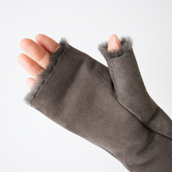 指なしシープスキンミトン WARE LDS（FRENCH MERINO-CROMITA）