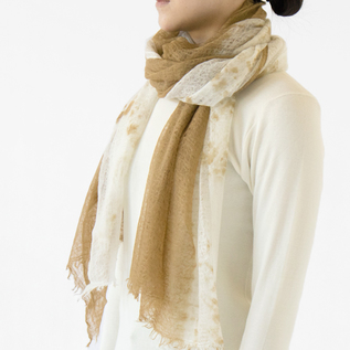 有松絞りカシミヤショール まだら絞り／suzusan（スズサン）｜愛着を