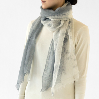 有松絞りカシミヤショール まだら絞り／suzusan（スズサン）｜愛着を