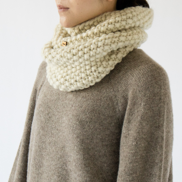ニットネックウォーマー(nat white)