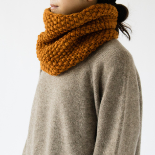 ニットネックウォーマー(autumn orange) ニットネックウォーマー(autumn orange)