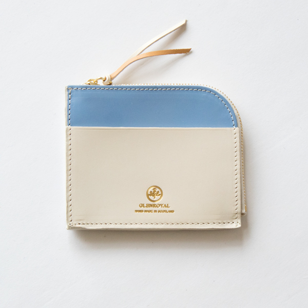 ミニ財布 ZIP MINI PURSE(IVORY×BABY BLUE)