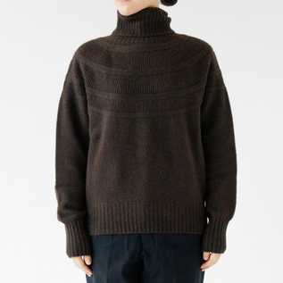 ヤク レース柄オフタートルセーター／FACTORY（ファクトリー）｜愛着を