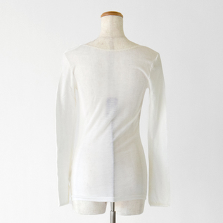Wool silk long sleeve T-shirt／joha / Shop ZUTTO for the long