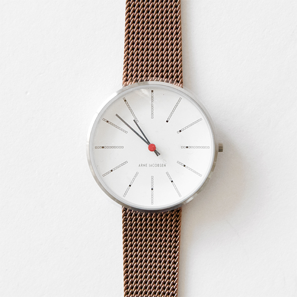 腕時計BANKERS WATCH FACE ブラウンメッシュ（34mm）