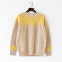ノルディック柄起毛クルーネックセーター　Tusk/Gorse Flower