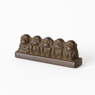 PAPERWEIGHT FIVE MONKEYS