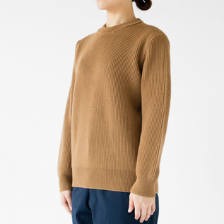 エクストラファインウール リブニット BEIGE／YONETOMI NEW BASIC