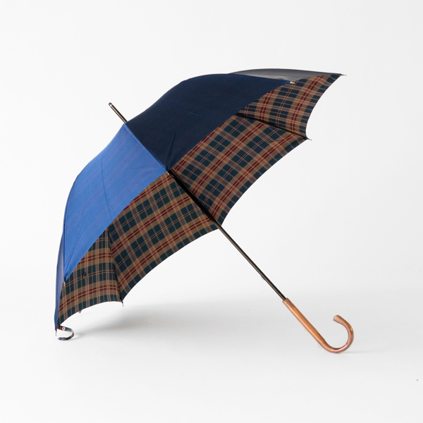 晴雨兼用 長傘 Plaid(ネイビー)