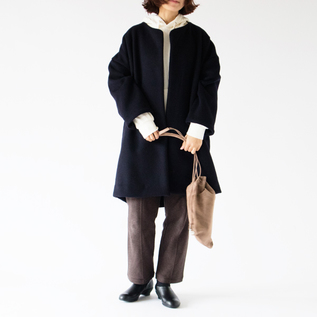 雑誌掲載✨️ebure ライトタフタノーカラードルマンスリーブコート 36 雑誌掲載✨️ebure ライトタフタノーカラードルマンスリーブコート 36