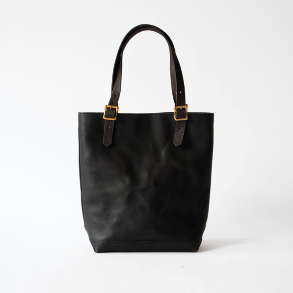 トートバッグ LEATHER TRAVEL TOTE BAG HEIGHT(BLACK)