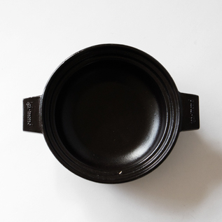 長谷園 ビストロ蒸し鍋 黒 伊賀焼 鍋敷き トング ホットソースボウル