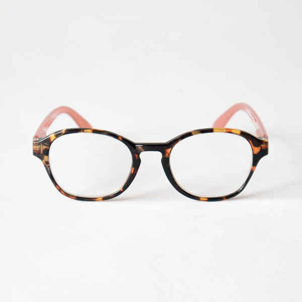 ブルーライトカットあり リーディンググラスCircle Tortoise/rose