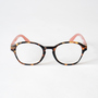 ブルーライトカットあり リーディンググラスCircle Tortoise rose