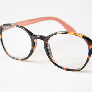 ブルーライトカットあり リーディンググラスCircle Tortoise/rose