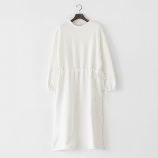 ウエスト紐付き 裏毛ワンピース(OFF WHITE) ウエスト紐付き 裏毛ワンピース(OFF WHITE)
