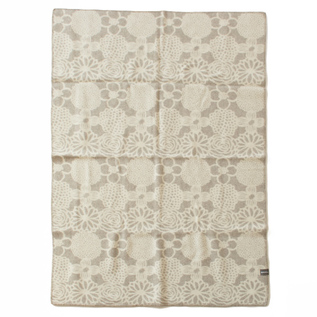 脇坂克二デザインジャガード織ブランケット／undyed+（アンダイド