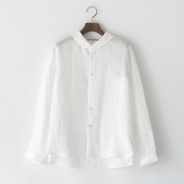 リネン セーラーカラーシャツ(OFF WHITE)