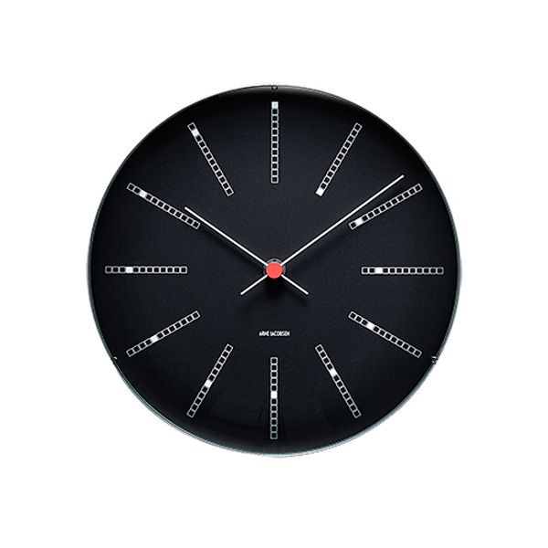 ARNE JACOBSEN Wall Clock Bankers BLACK 290mm