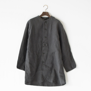 Vlas Blomme ヴラスブラム　シルク　リネン　長袖ブラウス　総柄　日本製 Vlas Blomme ヴラスブラム シルク リネン 長袖ブラウス 総柄 日本製