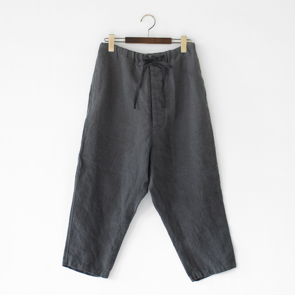 ワークリネン サルエルパンツ(BLUEBERRY CHARCOAL)
