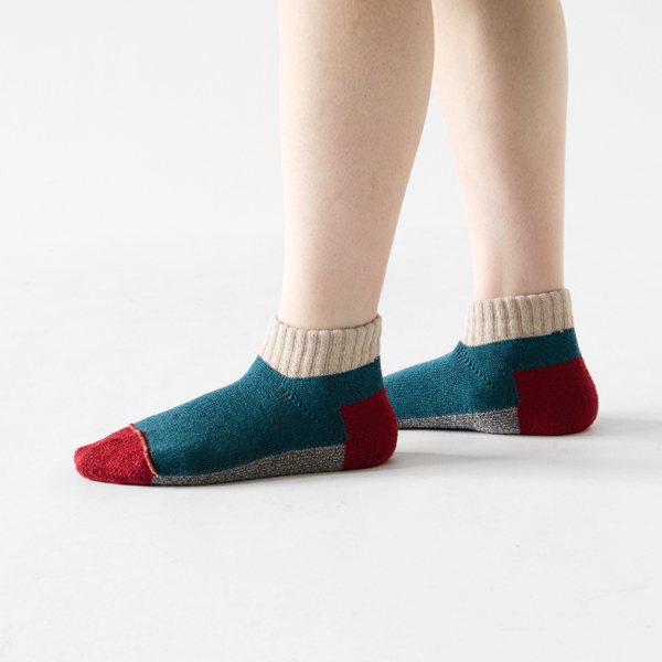 スポーツ・ロウ メンズソックス(ターコイズ×レッド) スポーツ・ロウ メンズソックス(ターコイズ×レッド)