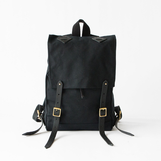 バックパック MINI-CANOE PACK BLACK LEATHER SPECIAL／SEIL MARSCHALL