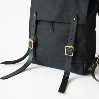 バックパック MINI-CANOE PACK BLACK LEATHER SPECIAL／SEIL MARSCHALL