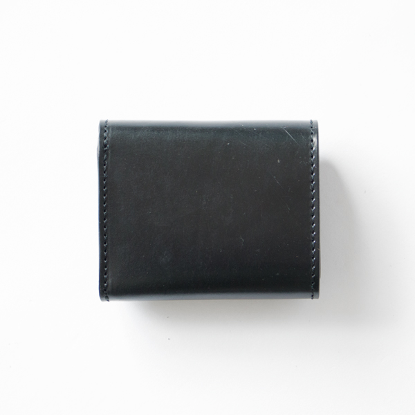 本革三つ折り財布(BLACK)