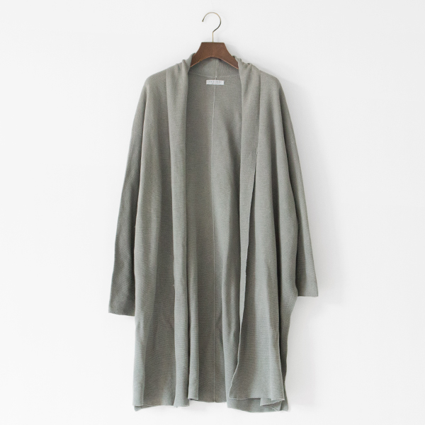 和紙×綿 ロングカーディガン(硫化染ライトグレー) 和紙×綿 ロングカーディガン(硫化染ライトグレー)