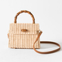 RATTAN HANDBAG BAMBOO HANDLE