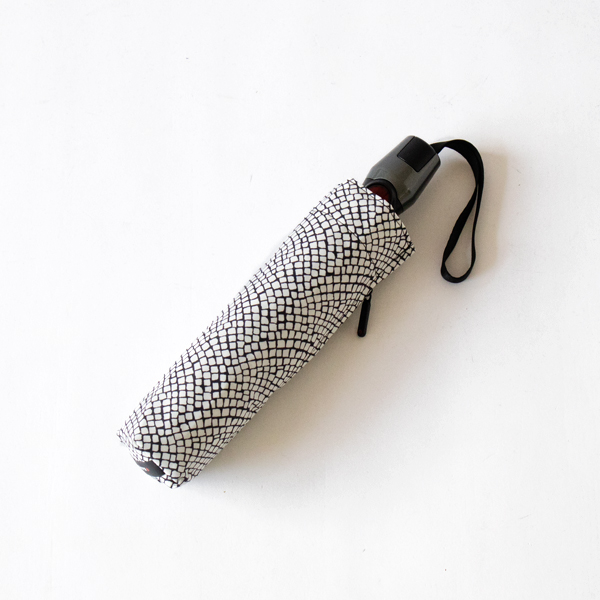 ワンタッチ折りたたみ傘 T.220 石畳(Gray)