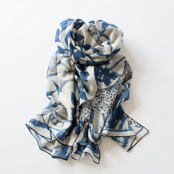 コットンシルクスカーフ PARADISO(BEIGE) コットンシルクスカーフ PARADISO(BEIGE)