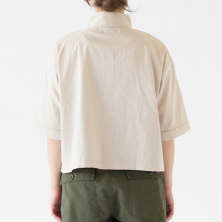 キャンバスSTAND COLLAR シャツ(BEIGE) キャンバスSTAND COLLAR シャツ(BEIGE)