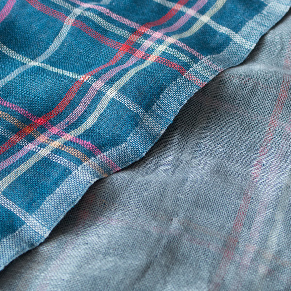 コットンのふんわりとした柔らかさ、リネンの通気性のいいとこどり(BLUE) コットンのふんわりとした柔らかさ、リネンの通気性のいいとこどり(BLUE)