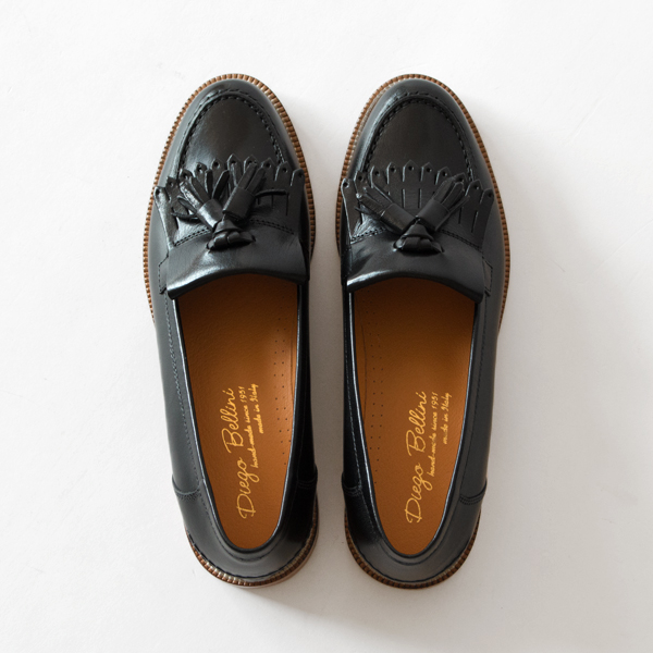 タッセルローファー Black