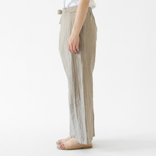 ラミーリネン ラップパンツ(BEIGE、身長：162cm)