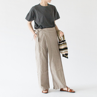 ラフに着こなしてもシンプルすぎないコーディネートに(BEIGE、身長：162cm)