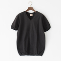 Vネック ショートスリーブ Tシャツ BLACK