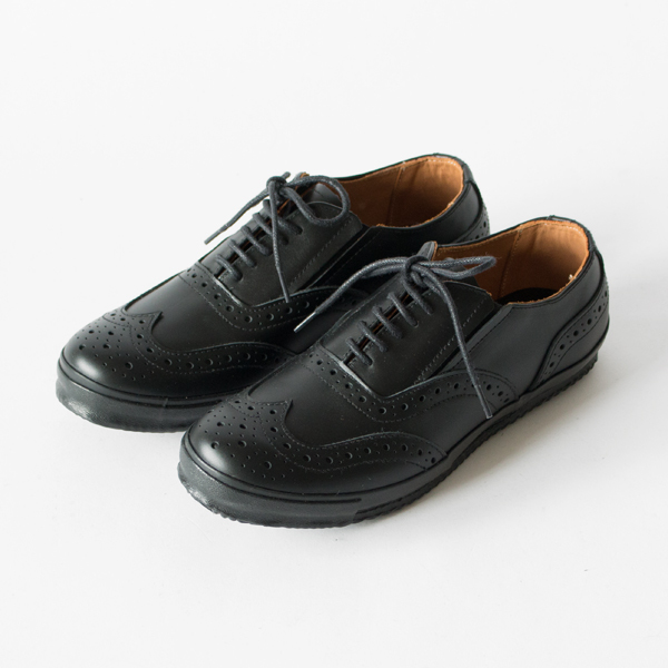 【別注】ses amis ウイングチップ スニーカー BLACK	