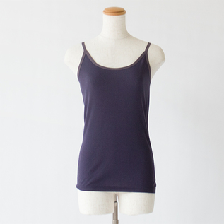 強撚コットンフライス キャミソール(PURPLE)