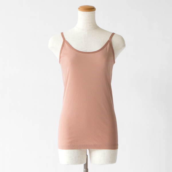 強撚コットンフライス キャミソール(PINK BEIGE) 強撚コットンフライス キャミソール(PINK BEIGE)